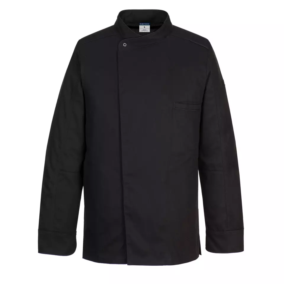 Portwest C835BKR, Chef's Mesh Air Pro Surrey Jacket L/S, Black, image 1, gallery thumbnail