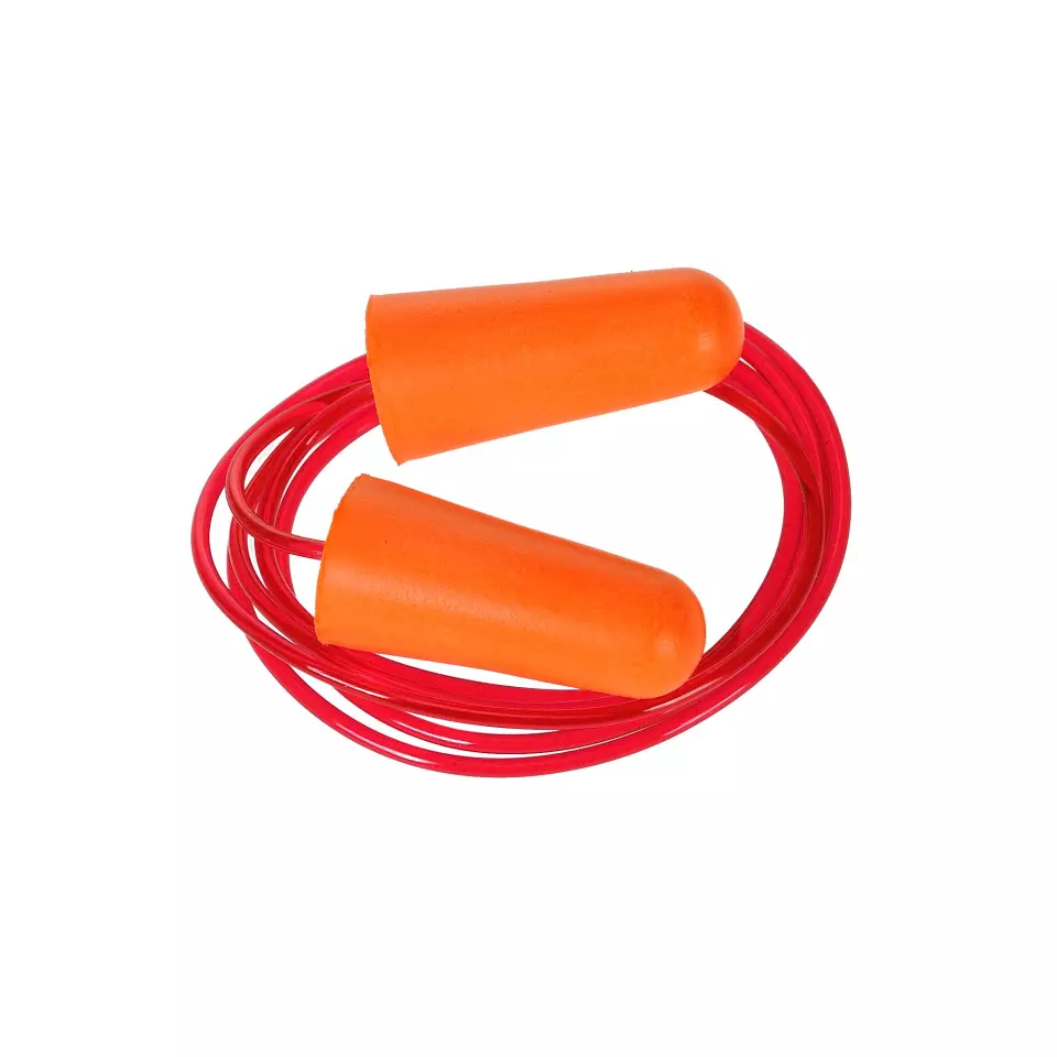 Portwest EP08ORR, Corded PU Foam Ear Plugs, Orange, image 1, gallery thumbnail