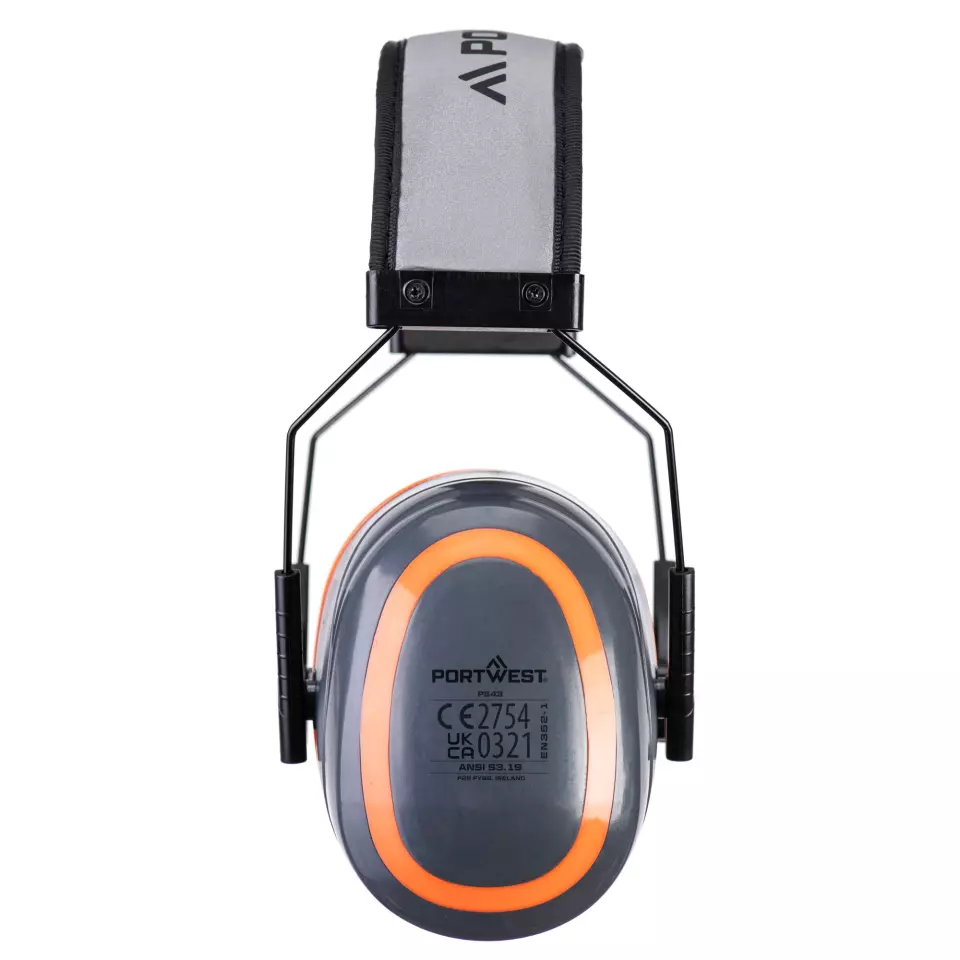 Portwest PS43GRR, HV Extreme Ear Defenders High, Grey, image 2, gallery thumbnail