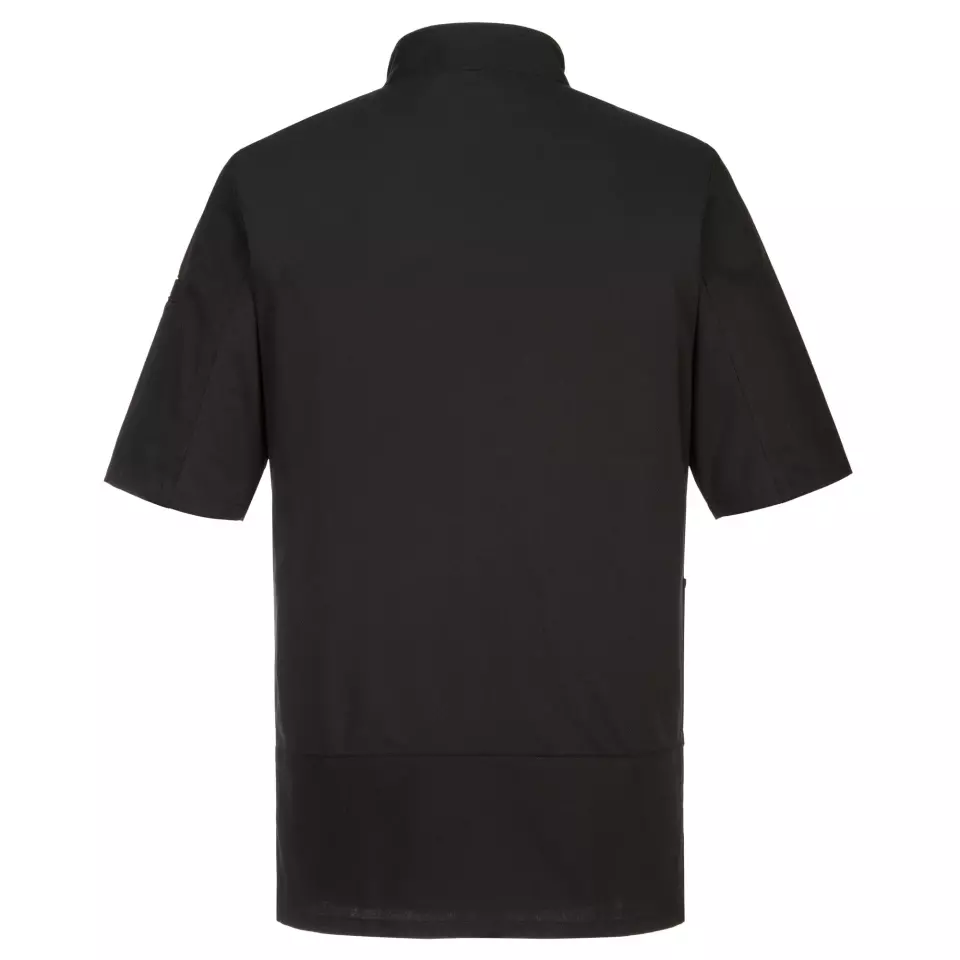 Portwest C735BKR, Chef's MeshAir Pro Surrey Jacket S/S, Black, image 2, gallery thumbnail