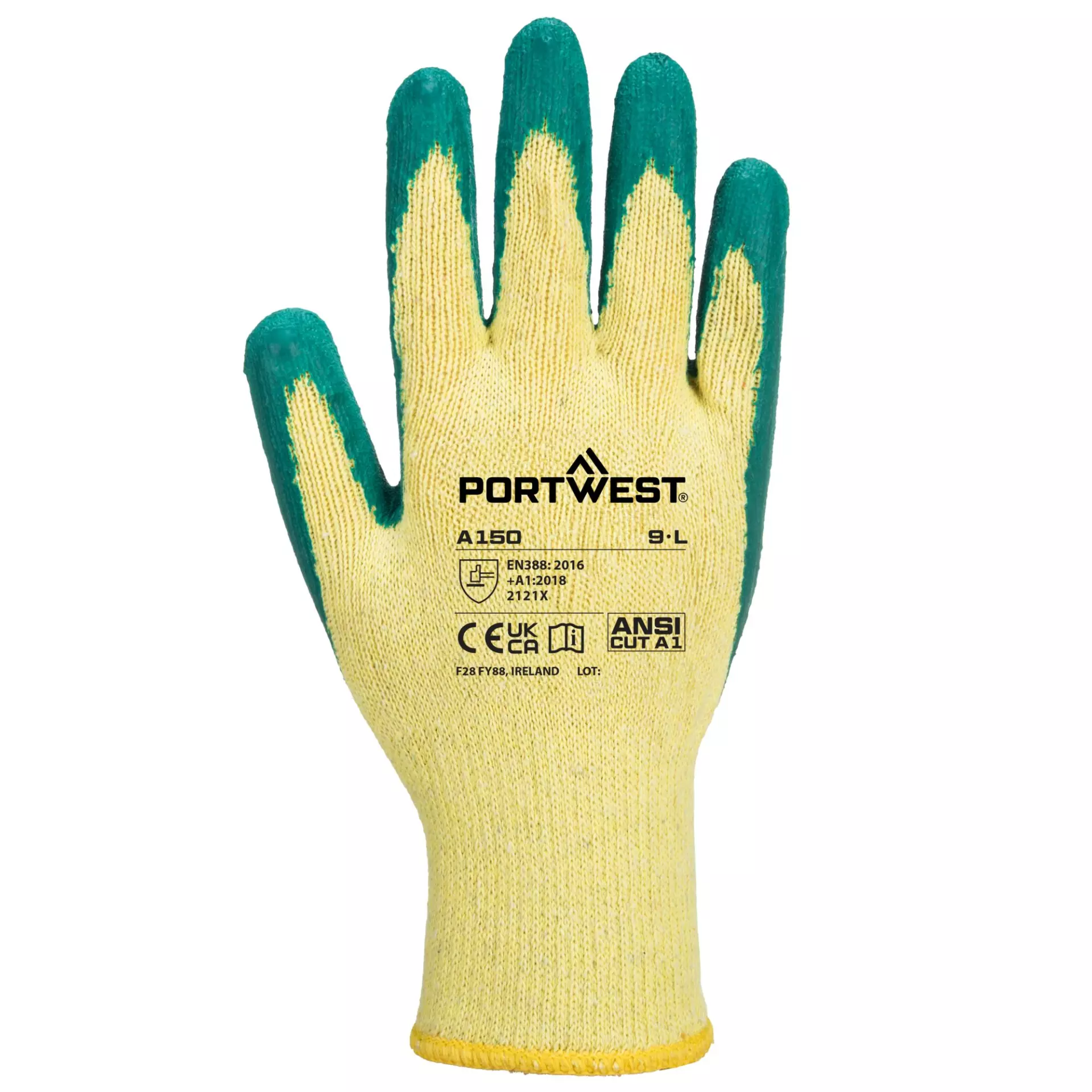 Portwest A150GNR, Classic Grip Glove - Latex, Green, image 1