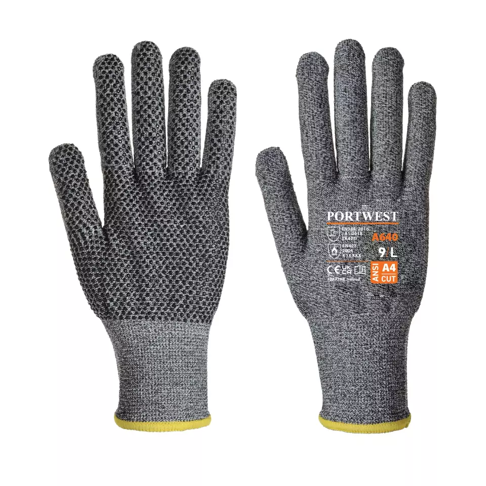Portwest A640G7R, Sabre-Dot Glove, Grey, image 3, gallery thumbnail