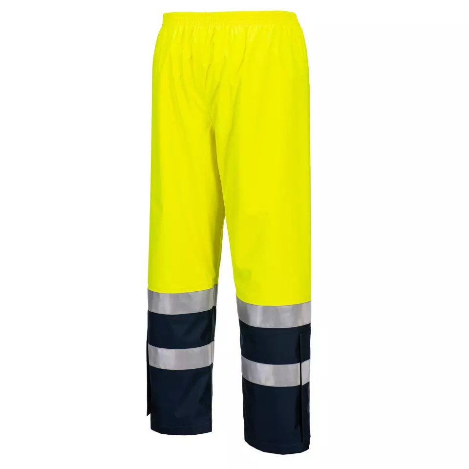 Portwest FR410YNR, Bizflame Rain Hi-Vis Light Arc FR Hose, Gelb/Marine, image 3, gallery thumbnail