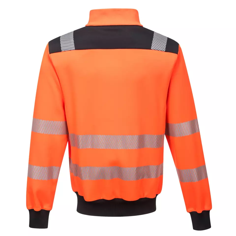 Portwest PW370OBR, PW3 huomio vetoketjullinen collegepaita, oranssi/musta, image 2, gallery thumbnail