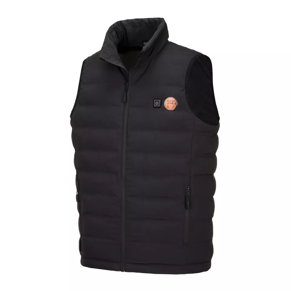 Portwest S549BKR, Ultrasonic Heated Tunnel Bodywarmer, Black, image 3, gallery thumbnail