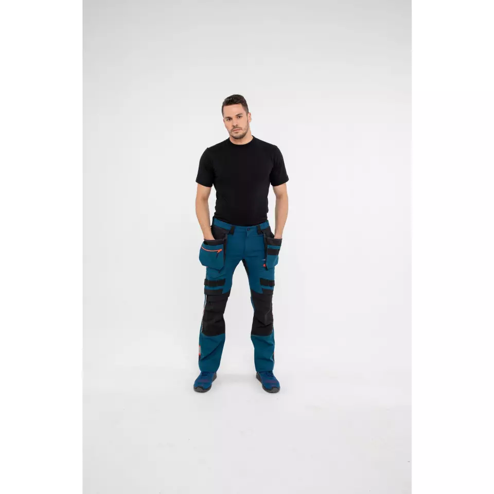 Portwest DX440MBR, DX4 Detachable Holster Pocket Trousers, Metro Blue, image 5, gallery thumbnail