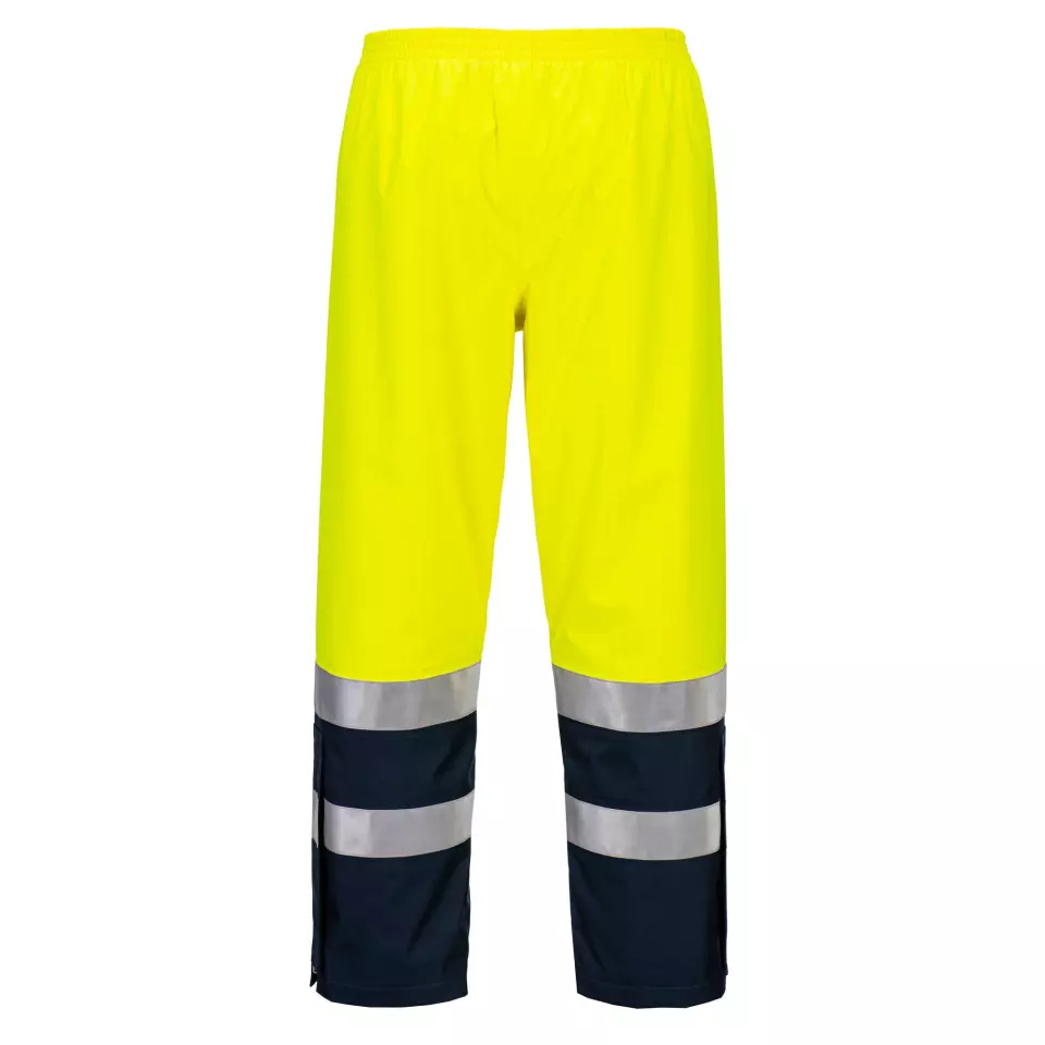 Portwest FR410YNR, Bizflame Rain Hi-Vis Light Arc FR Hose, Gelb/Marine, image 2, gallery thumbnail