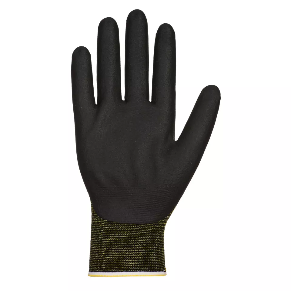 Portwest AP10K8R, NPR15 Foam Nitrile Bamboo Glove, Black, image 2, gallery thumbnail