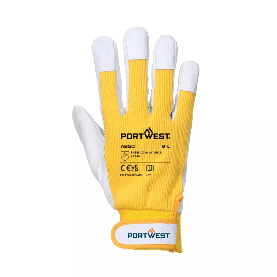 Portwest A250YER, Tergsus Glove, Size L, Yellow, image 1, gallery thumbnail