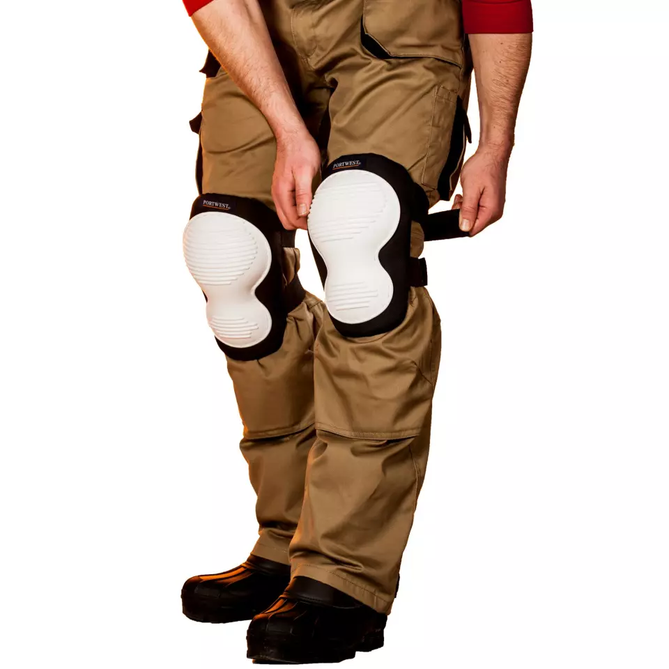 Portwest KP50WHR, Non-Marking Knee Pad, White, image 3, gallery thumbnail