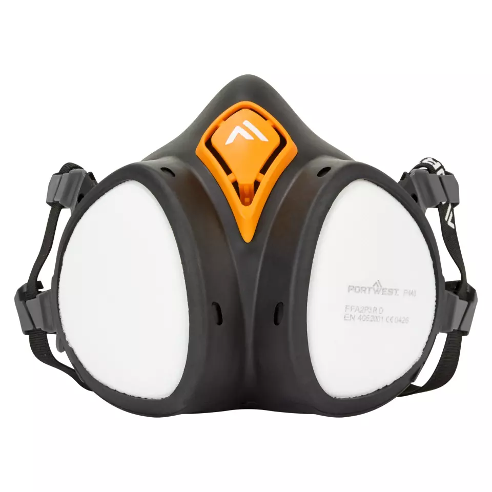 Portwest P440BKR, A2P3 Ready to use Half Mask, Black, image 1, gallery thumbnail