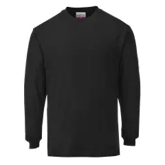 Portwest FR11BKR, Modaflame Knit Anti-Static FR Long Sleeve T-Shirt, Black