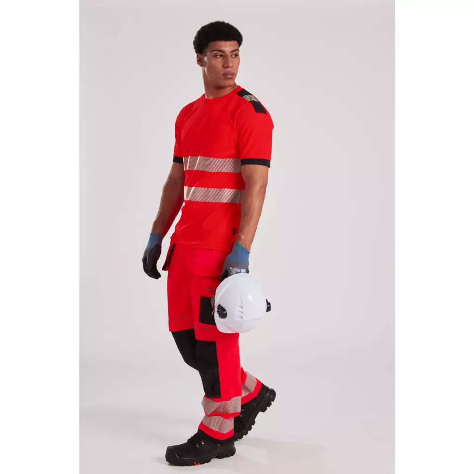 Portwest T501RBK, PW3 Hi-Vis Holster Pocket Work Trousers, Red/Black, image 7, gallery thumbnail