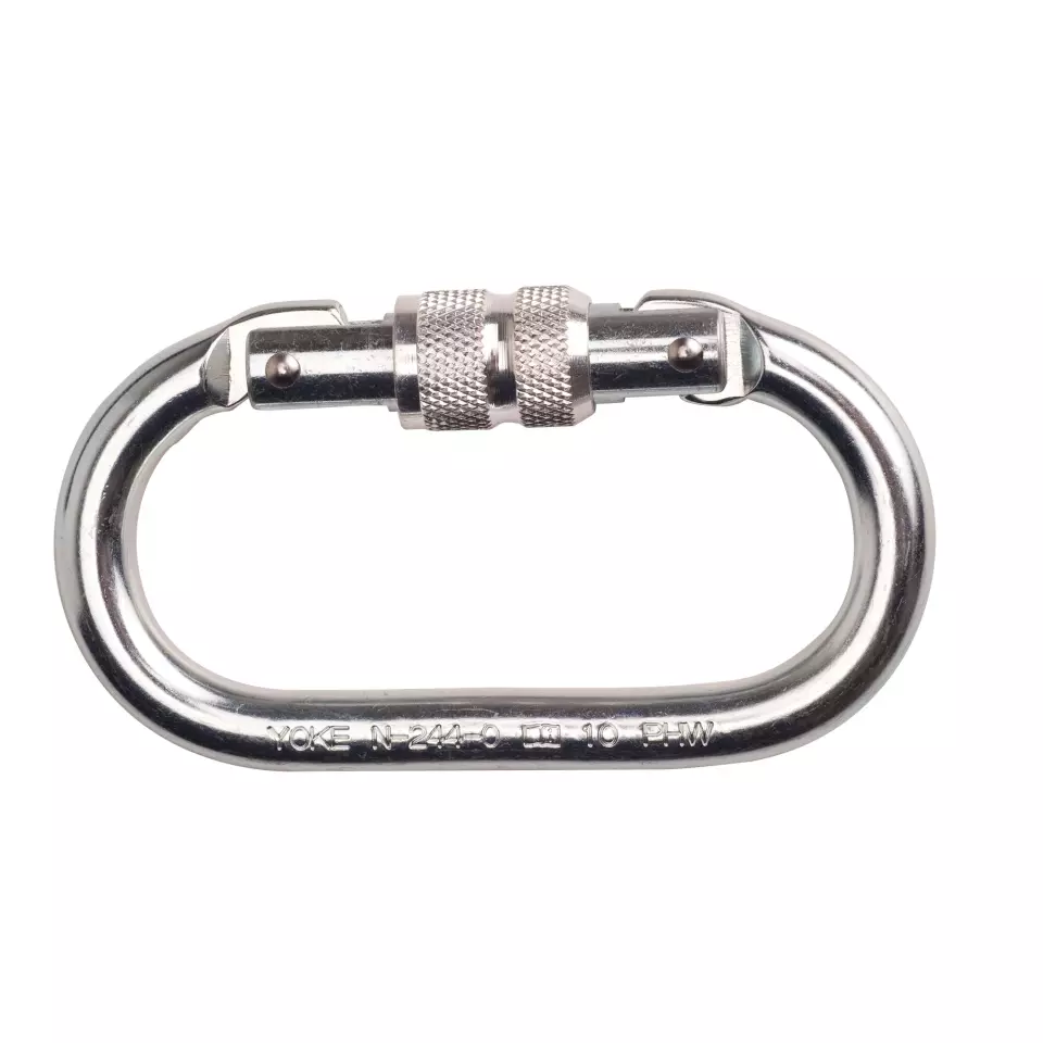 Portwest FP30SIR, Screwgate Carabiner, Silver, image 1, gallery thumbnail