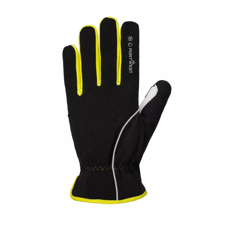 Portwest A776BKY, PW3 Winter Glove, Black/Yellow, image 1, gallery thumbnail