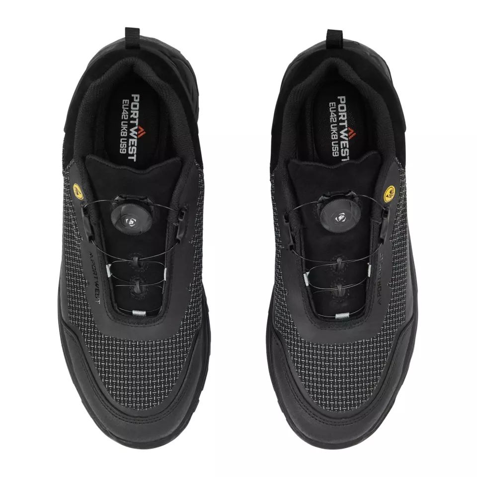 Portwest FE05BGY, Girder Composite Low Shoe S3S ESD SR FO, Black/Grey, image 3, gallery thumbnail