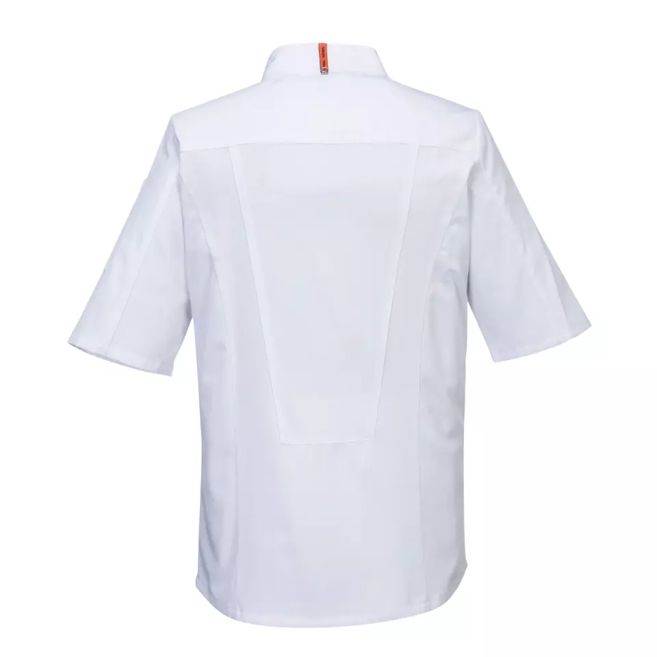 Portwest C746WHR, Chef's MeshAir Pro Stretch Jacket S/S, White, image 2, gallery thumbnail