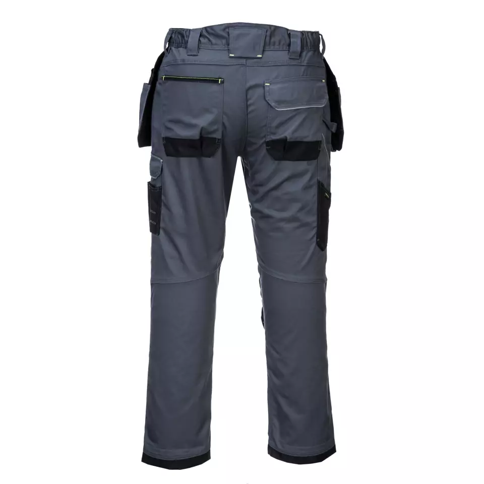Portwest T602ZBR, PW3 Holster Work Trousers, Zoom Grey/Black, image 1, gallery thumbnail