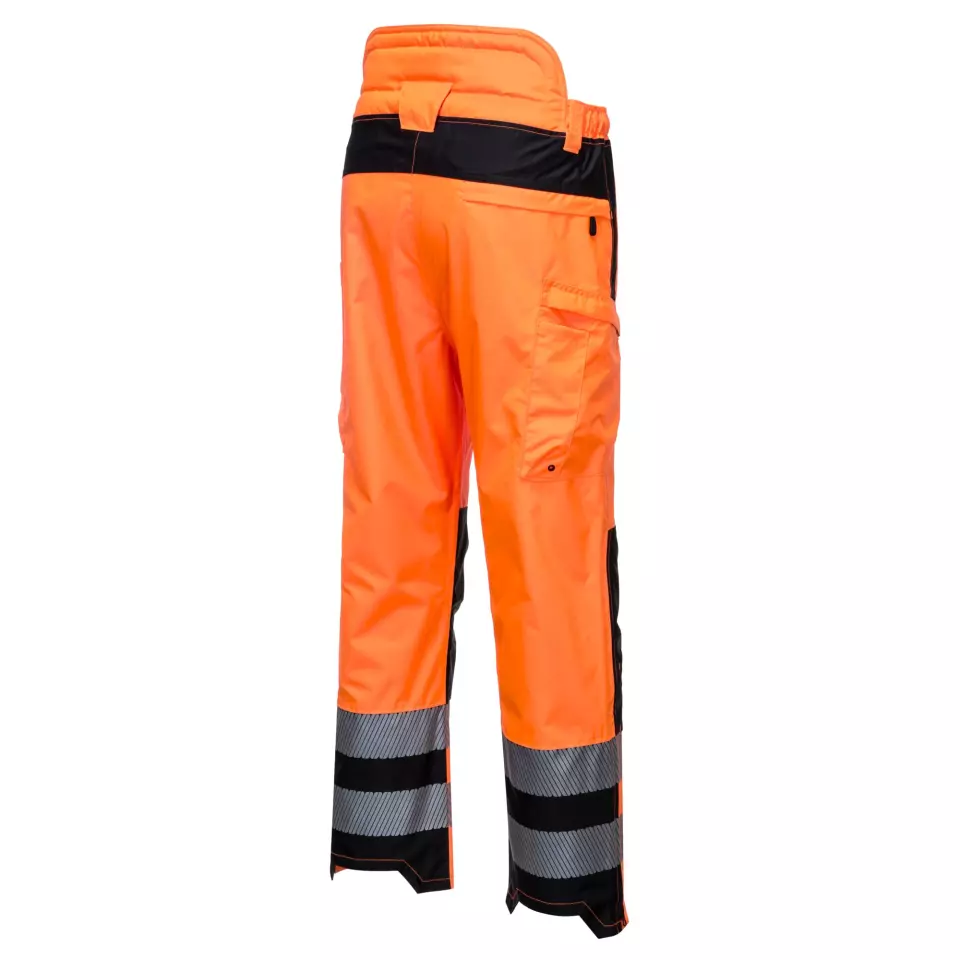 Portwest PW342OBR, PW3 varsel extrema regnbyxor, orange/svart, image 4, gallery thumbnail
