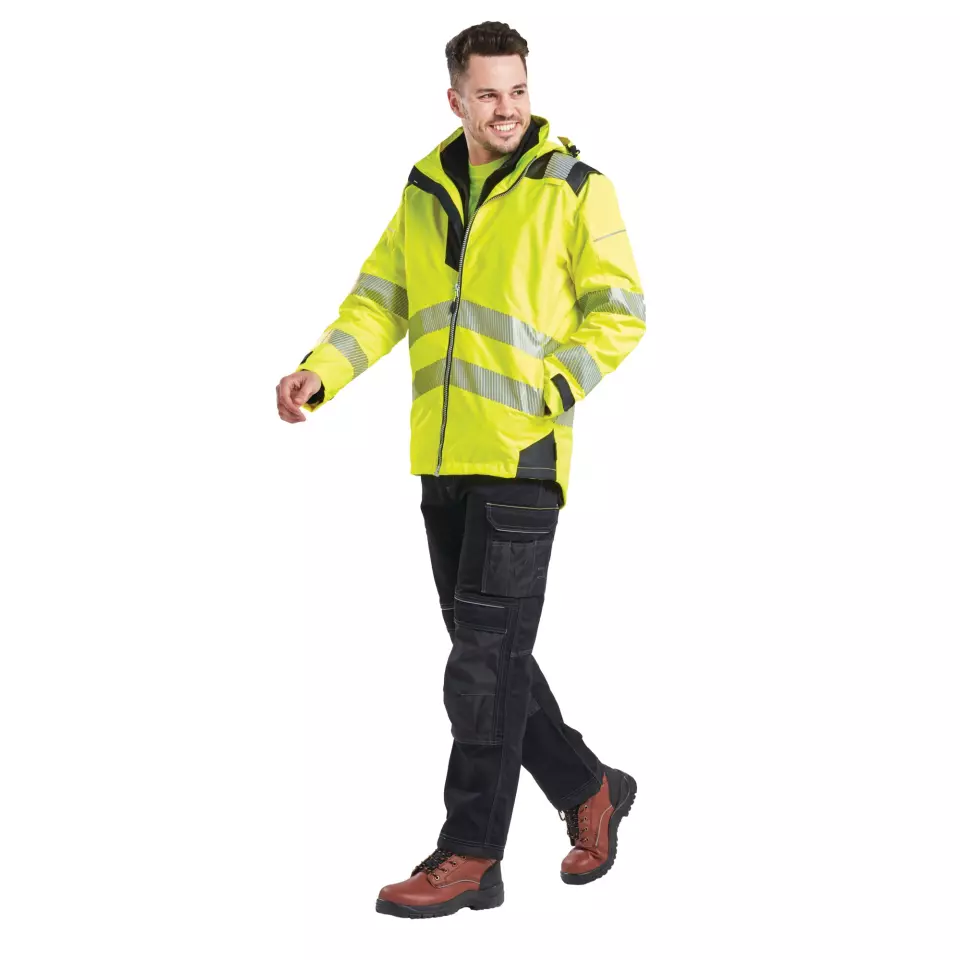Portwest PW365YBR, PW3 Hi-Vis 3-in-1 Jacket, Yellow/Black, image 9, gallery thumbnail