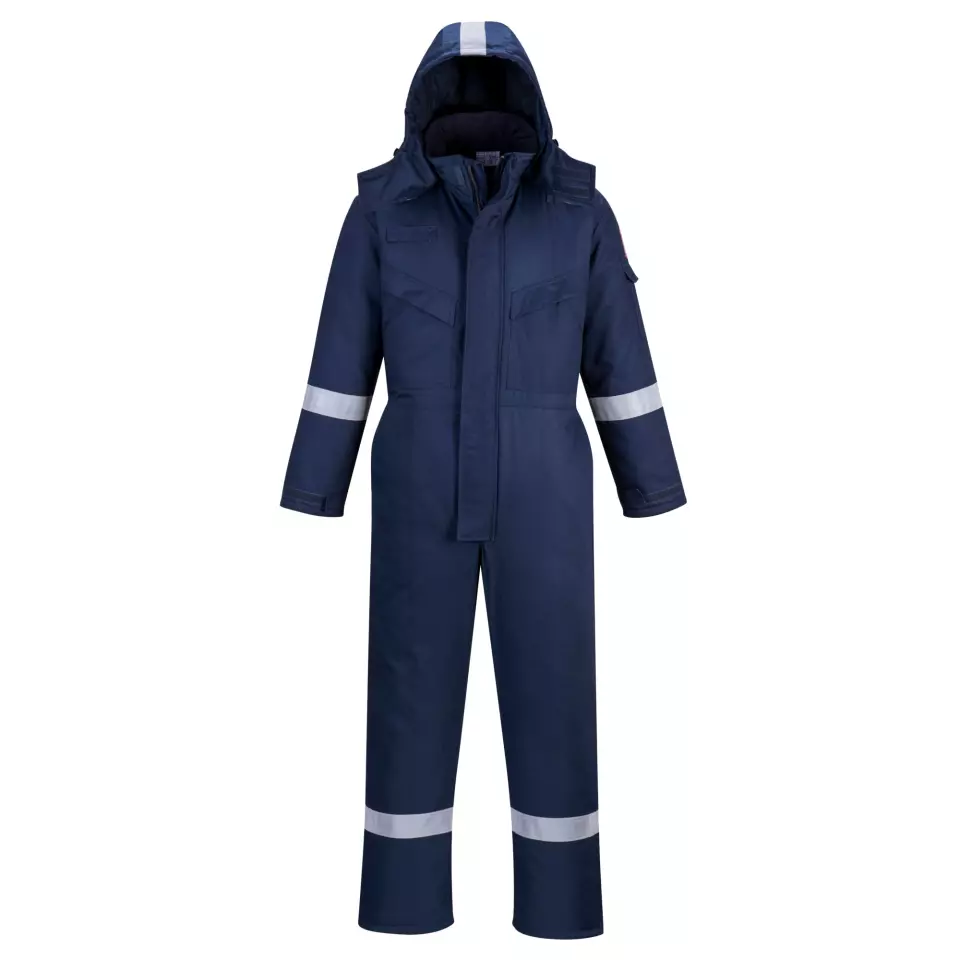 Portwest FR53NAR, Bizflame Work Anti-Static FR Winter Coverall, Navy, image 1, gallery thumbnail