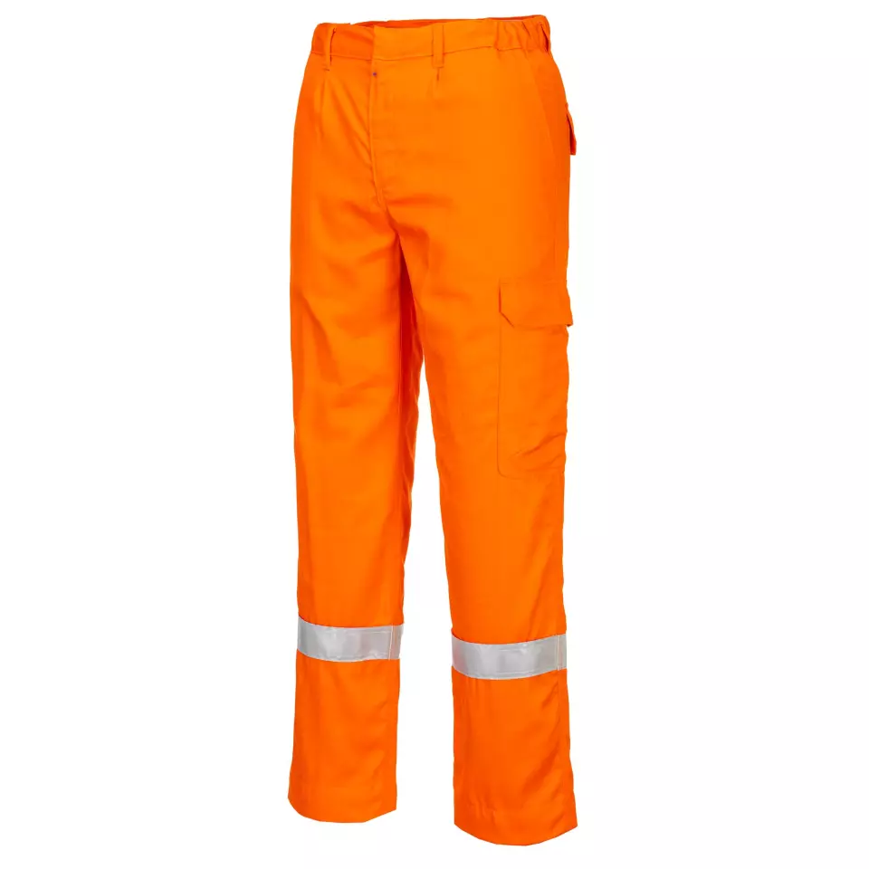 Portwest FR412ORR, Bizflame Arbeits-leichte antistatische flammhemmende Hose, Orange, image 2, gallery thumbnail