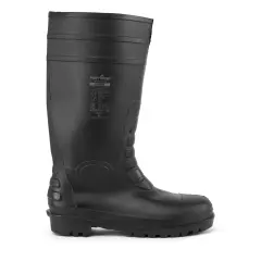 Portwest FW95BKR, Wellington Steel PVC S5 FO, Black