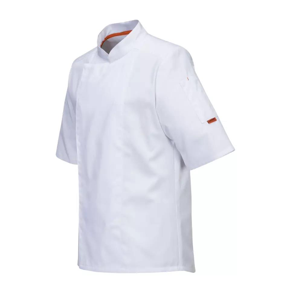 Portwest C746WHR, Chef's MeshAir Pro Stretch Jacket S/S, White, image 3, gallery thumbnail