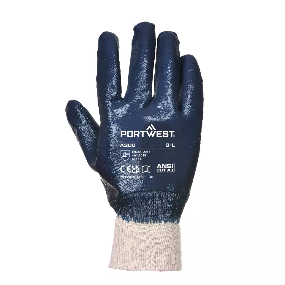 Portwest A300NAR, Nitrile Knitwrist, Navy, image 1, gallery thumbnail