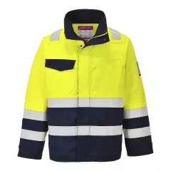 Portwest MV25YNR, Hi-Vis Modaflame Jacket, Yellow/Navy