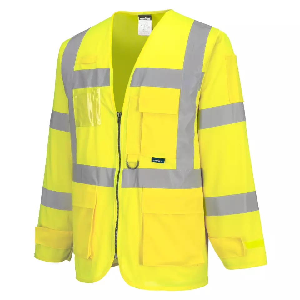 Portwest S475YER, Hi-Vis Executive Jacket, Yellow, image 3, gallery thumbnail