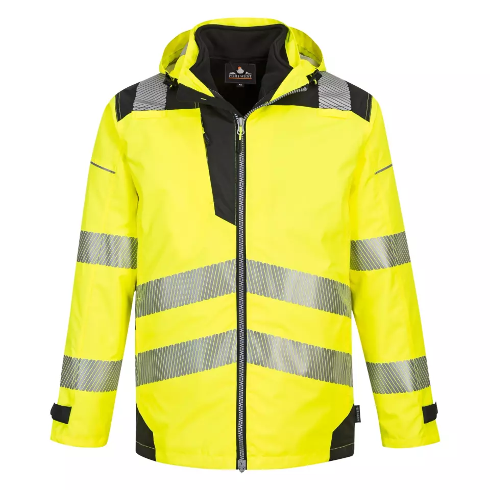Portwest PW365YBR, PW3 Hi-Vis 3-in-1 Jacket, Yellow/Black, image 5, gallery thumbnail