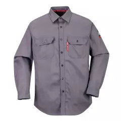 Portwest FR89GRR, Bizflame 88/12 FR Work Shirt, Grey