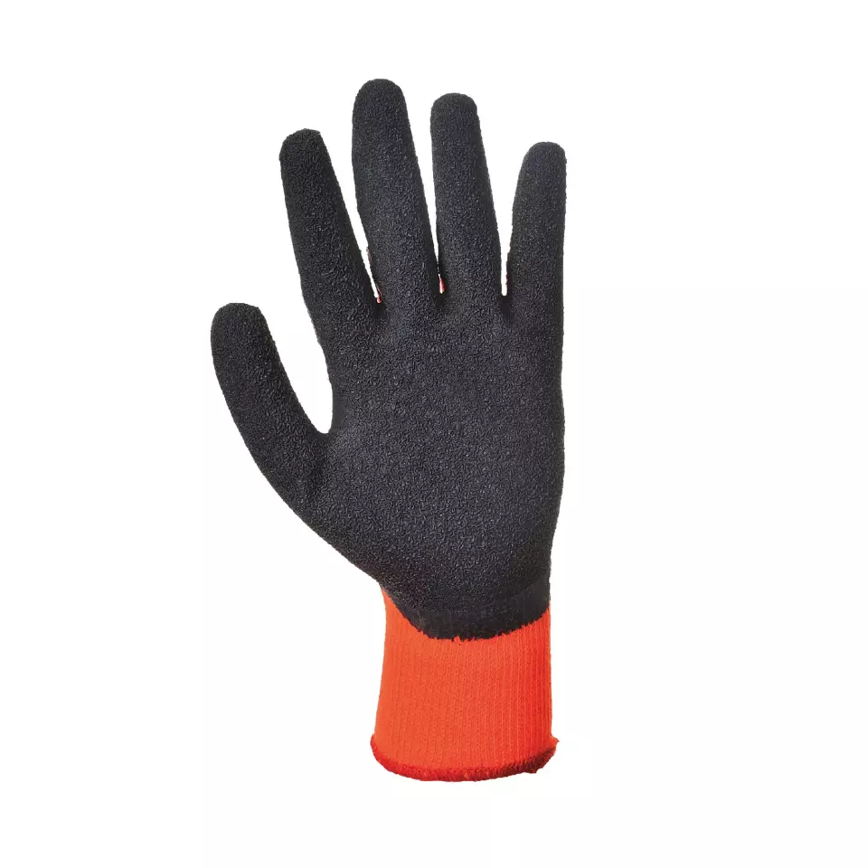 Portwest A140ORB, Thermal Grip Glove - Latex, Orange/Black, image 2, gallery thumbnail