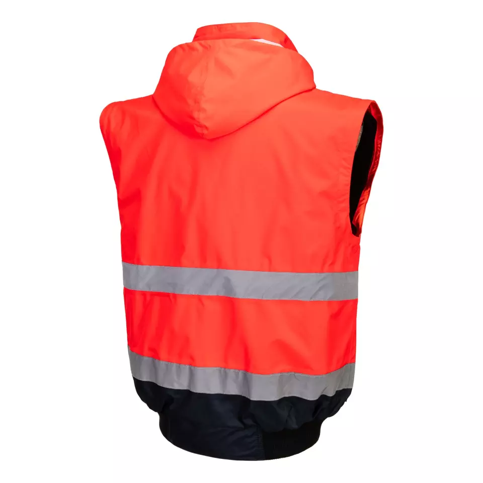 Portwest C465RNR, Warnschutz 3-in-1-Kontrast-Bomberjacke, Rot/Marine, image 6, gallery thumbnail