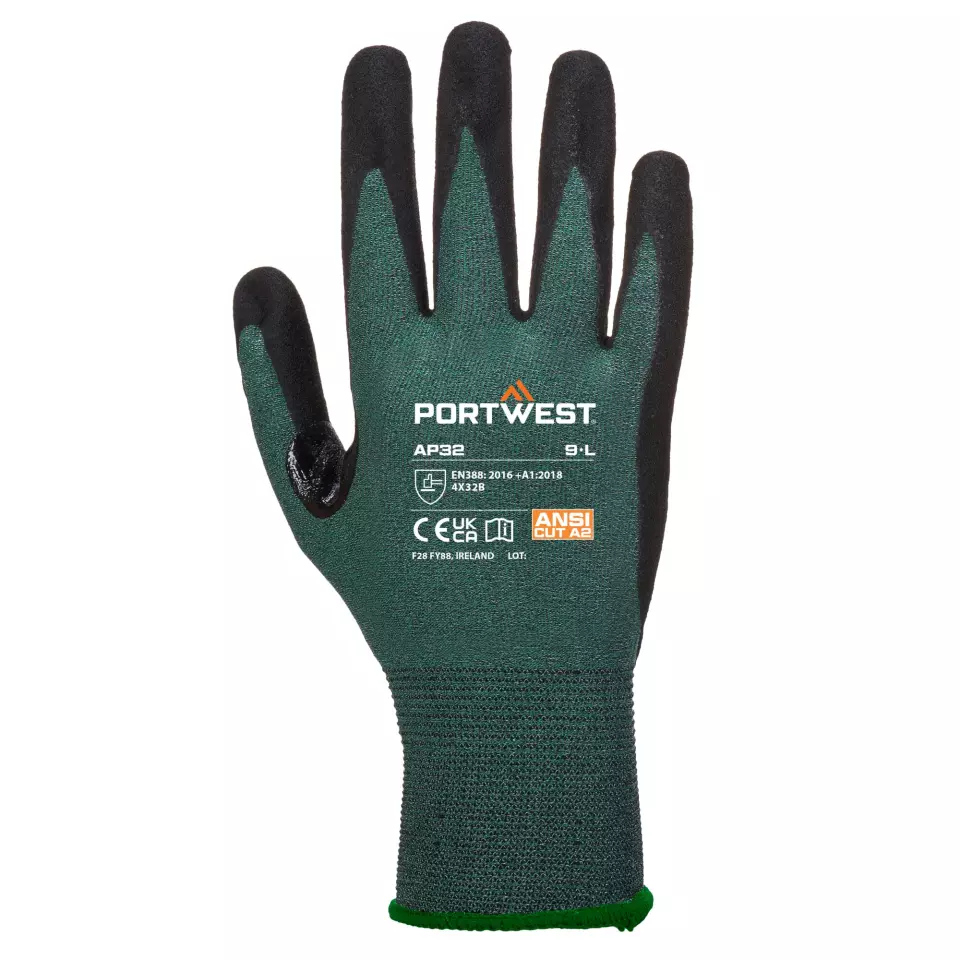 Portwest AP32K7R, Dexti Cut Pro Glove, Black/Grey, image 1, gallery thumbnail