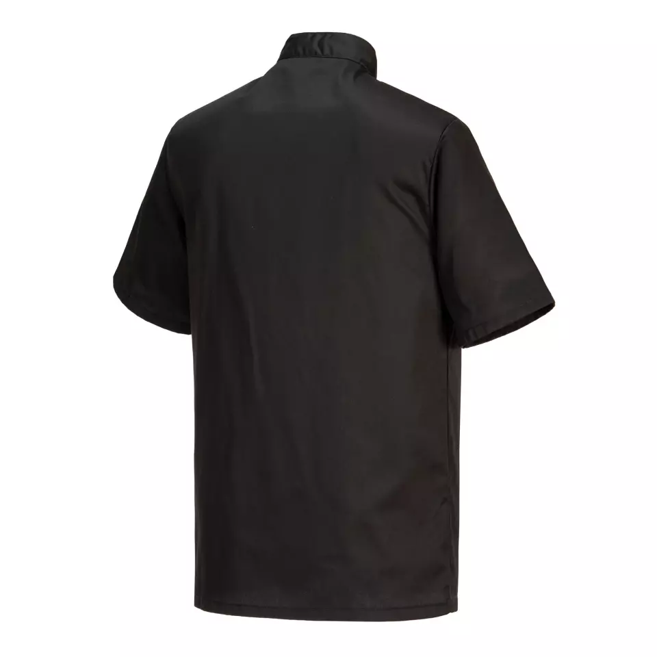 Portwest C733BKR, Chef's Cumbria Jacket S/S, Black, image 4, gallery thumbnail