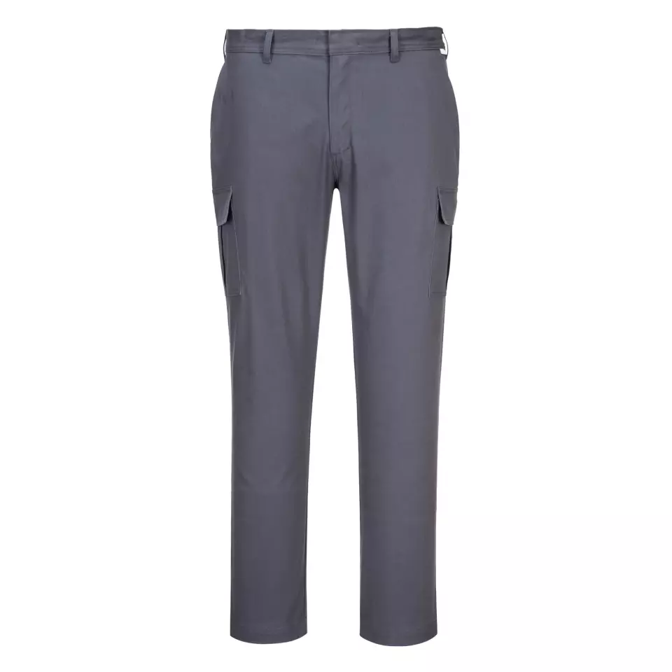 Portwest S231CGR, WX2 Eco Stretch Slim Fit Combat Trousers, Charcoal Grey, image 1, gallery thumbnail