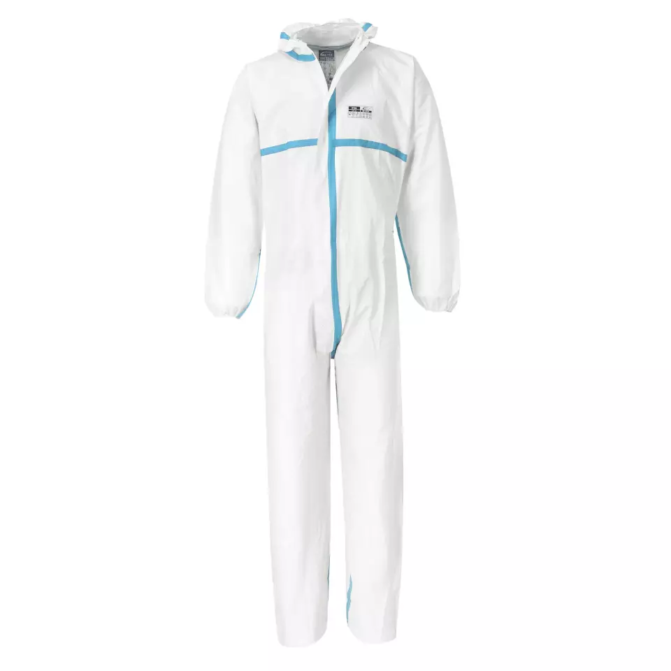 Portwest ST60WHR, BizTex Microporous Coverall Type 4/5/6, White, image 1, gallery thumbnail