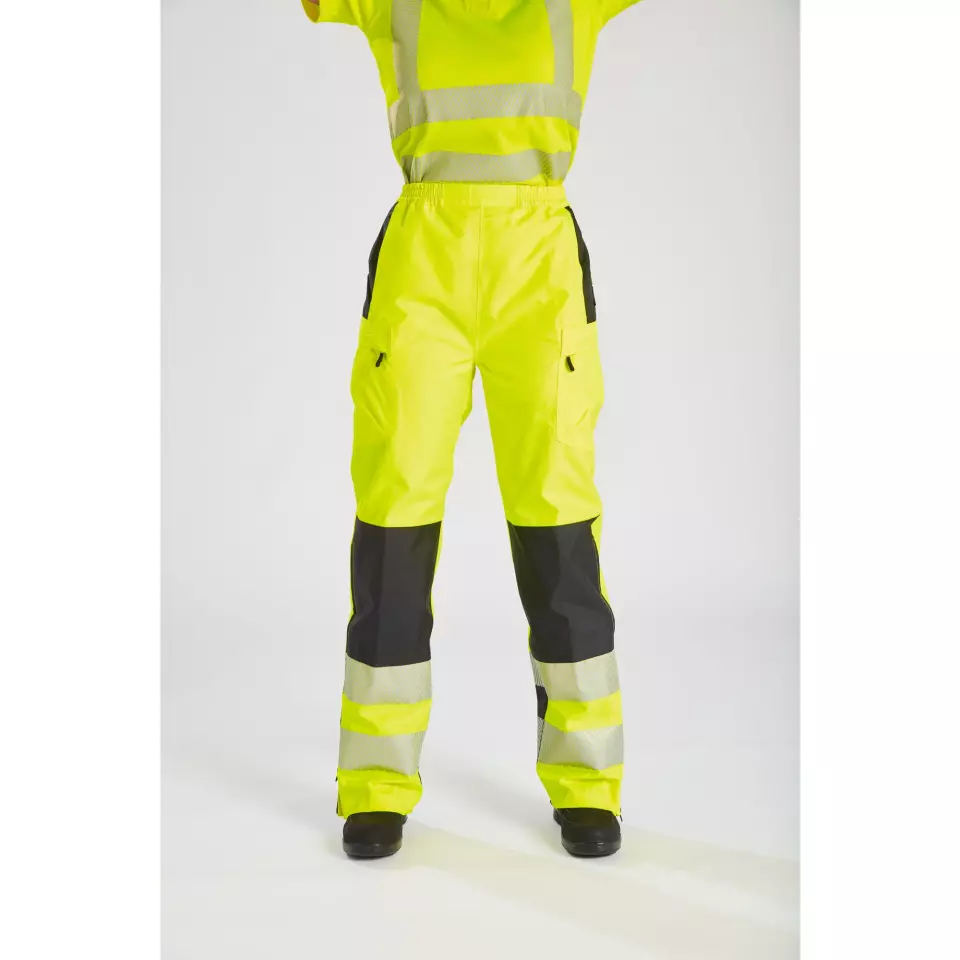 Portwest PW386YBR, PW3 Hi-Vis Women's Rain Trousers, Yellow/Black, image 4, gallery thumbnail