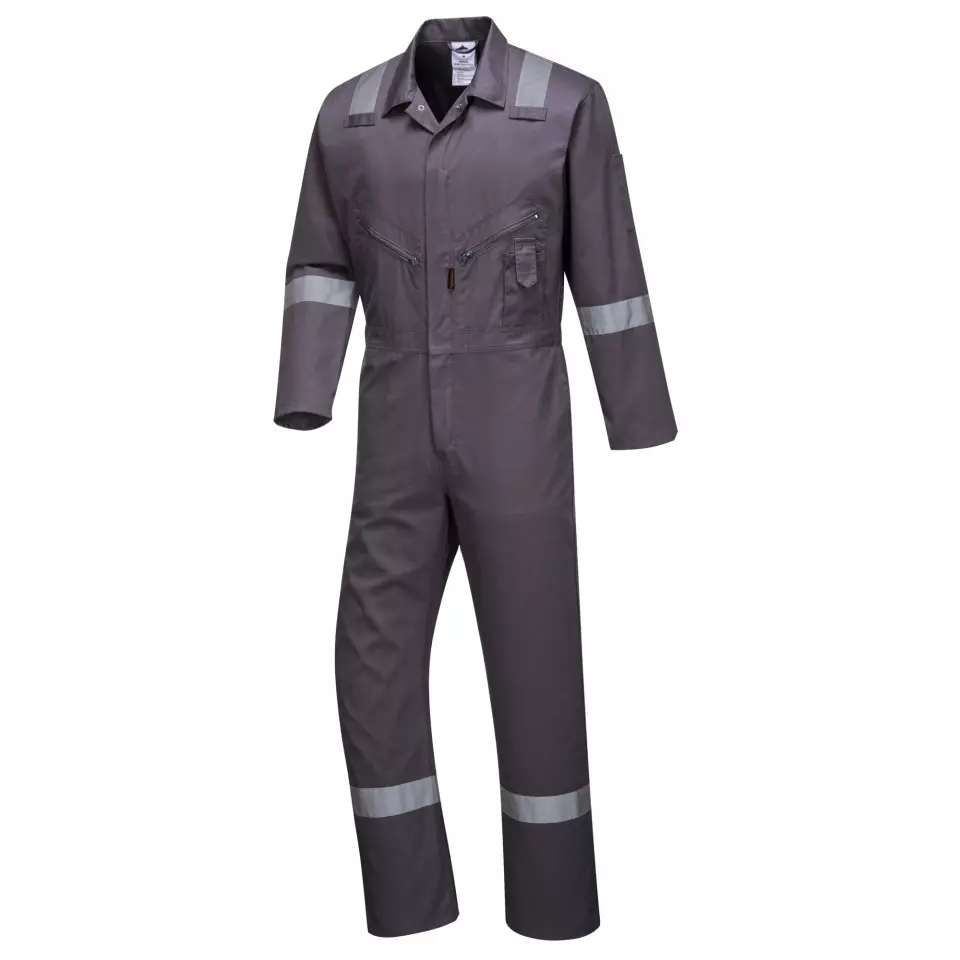 Portwest C814GRR, Iona Cotton Coverall, Grey, image 2, gallery thumbnail