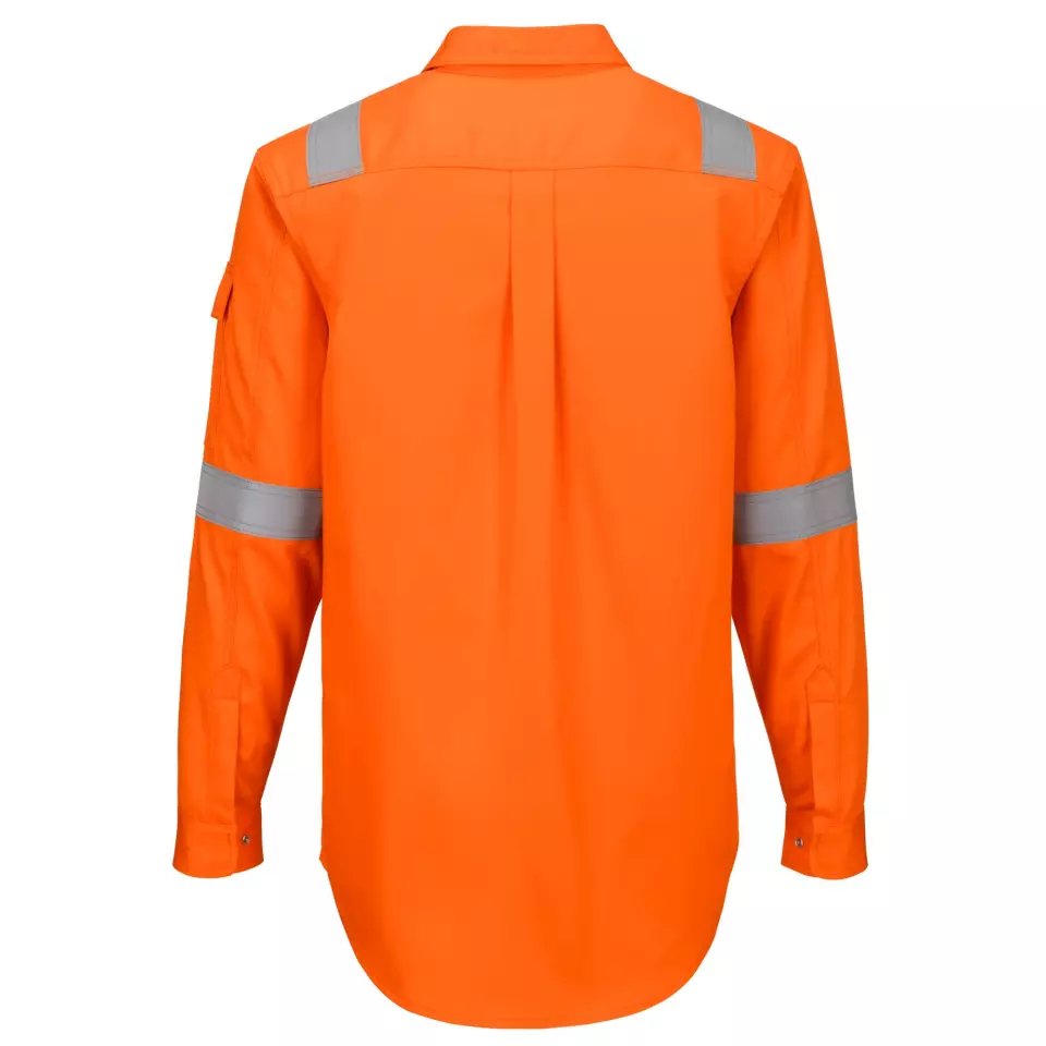 Portwest FR720ORR, Bizflame Work Lightweight Anti-Static FR Shirt, Orange, image 2, gallery thumbnail