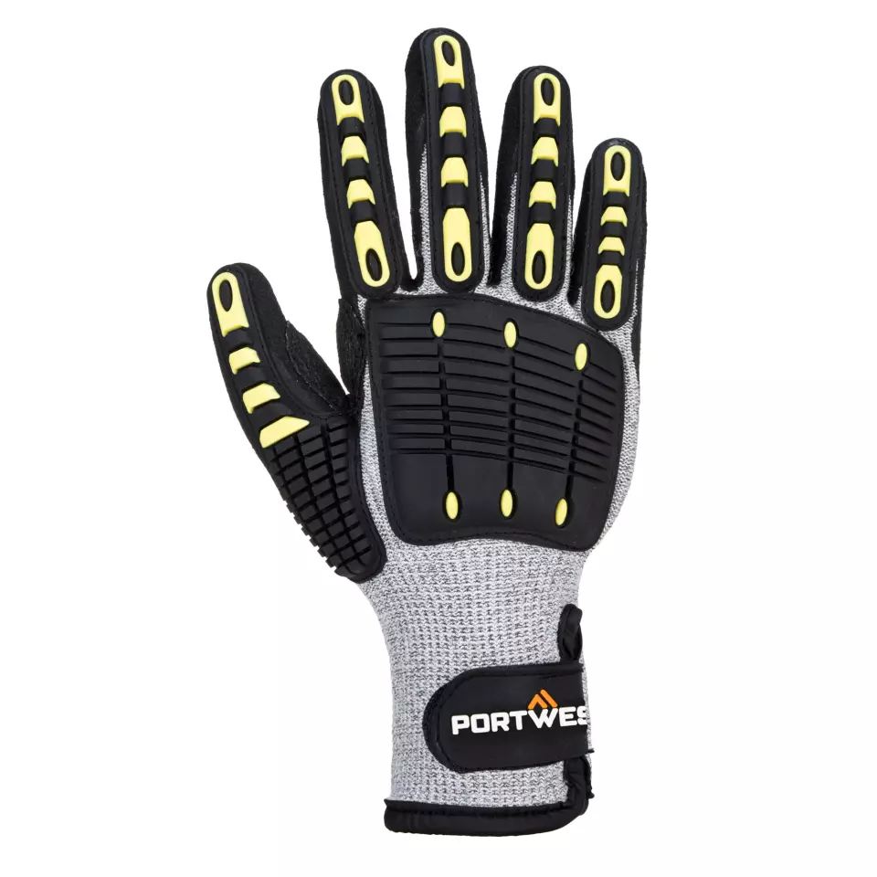 Portwest A729G8R, Aufprallschutz-Schnittfest-Thermo-Handschuh, Grau/Schwarz, image 1, gallery thumbnail