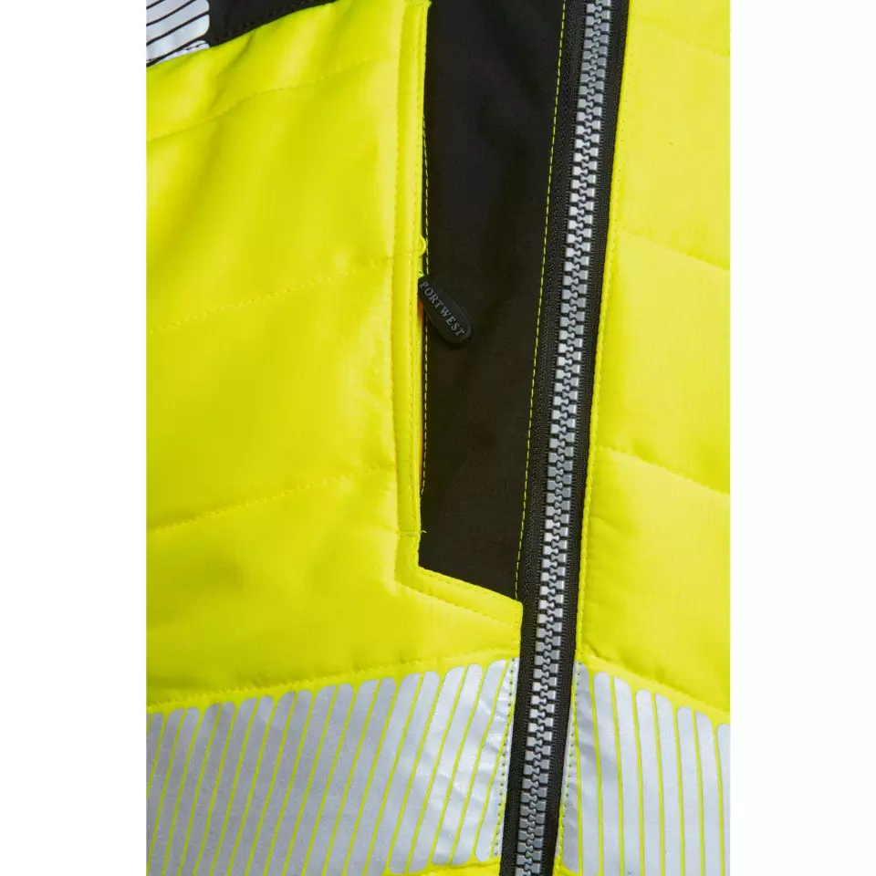 Portwest PW371YBR, PW3 Hi-Vis Steppjacke, Gelb/Schwarz, image 5, gallery thumbnail