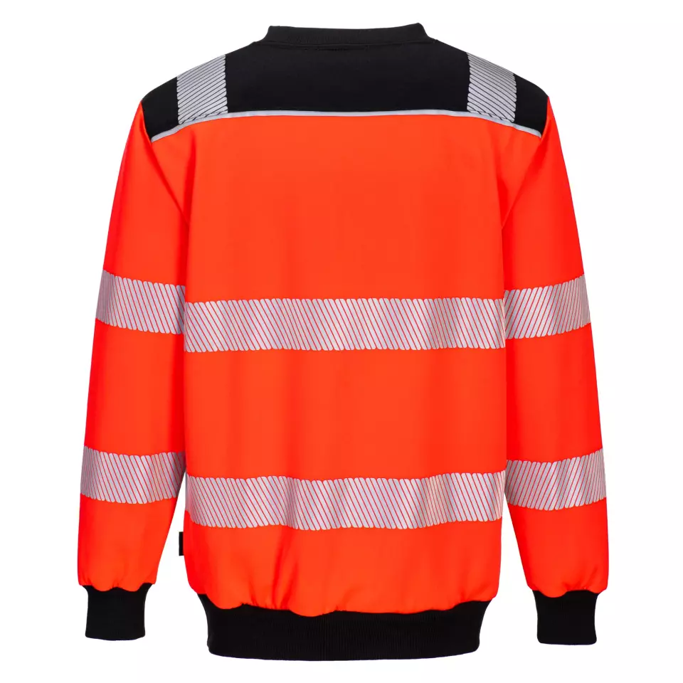 Portwest PW379RBK, PW3 Hi-Vis Sweatshirt, Red/Black, image 1, gallery thumbnail
