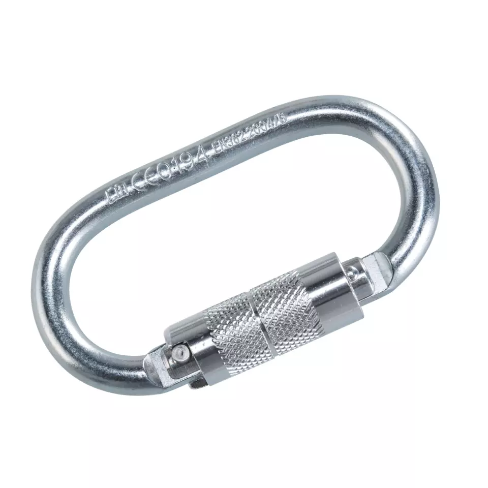 Portwest FP33SIR, Twist Lock Carabiner, Silver, image 1, gallery thumbnail