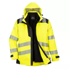 Portwest PW365YBR, PW3 Hi-Vis 3-i-1 jacka, gul/svart