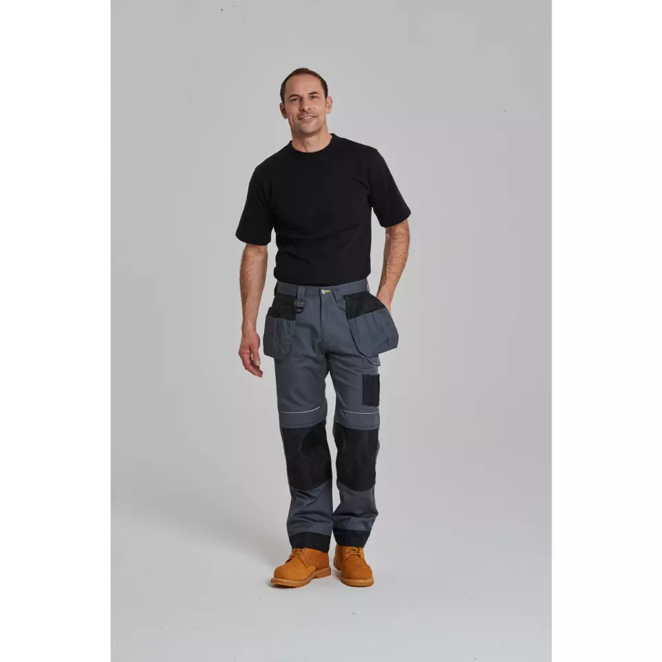 Portwest T602ZBR, PW3 Holster Work Trousers, Zoom Grey/Black, image 8, gallery thumbnail