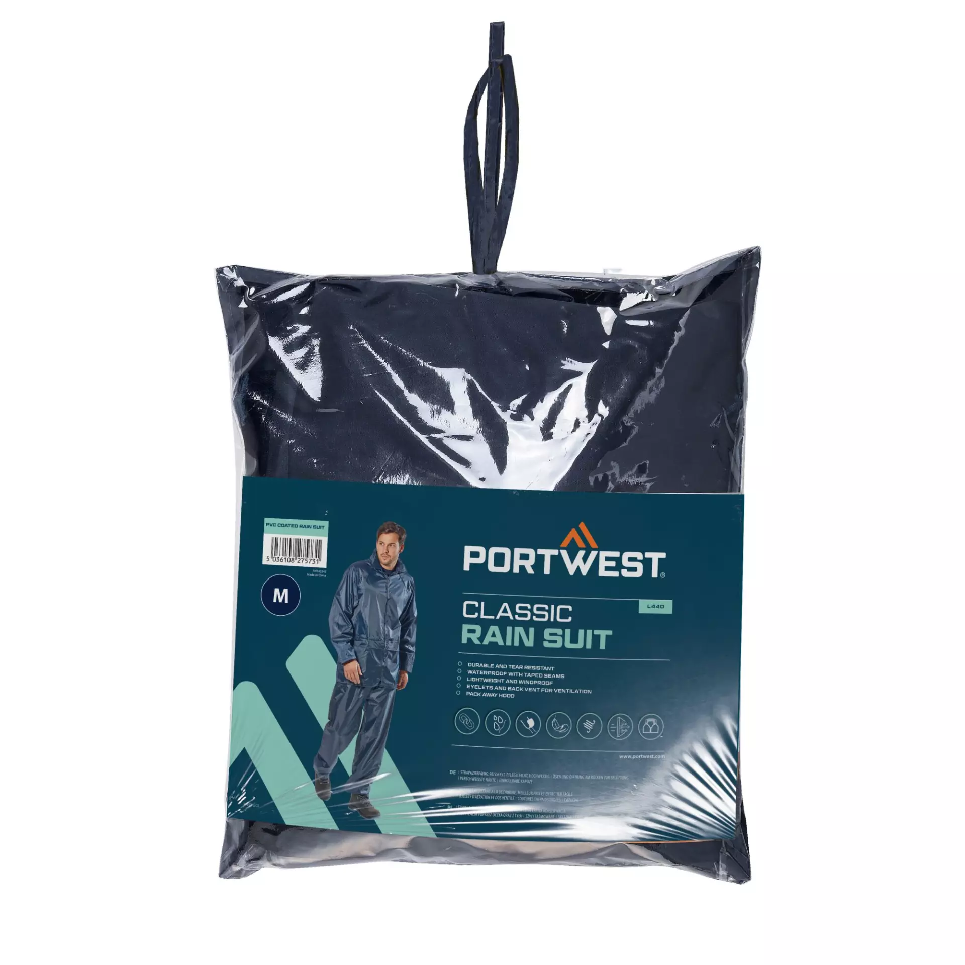 Portwest L440NAR, Perus sadepuku (2-osainen), tummansininen, image 1