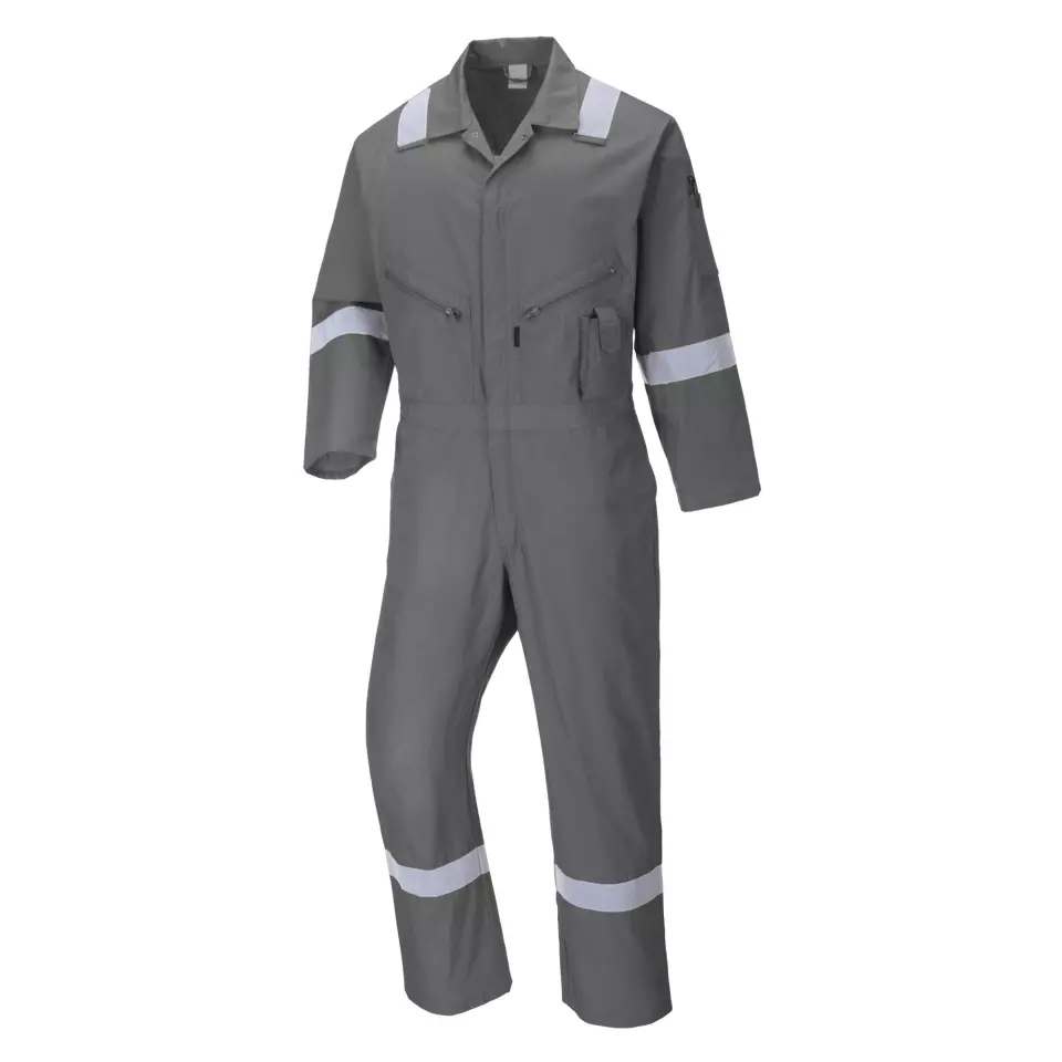 Portwest C814GRR, Iona Cotton Coverall, Grey, image 4, gallery thumbnail